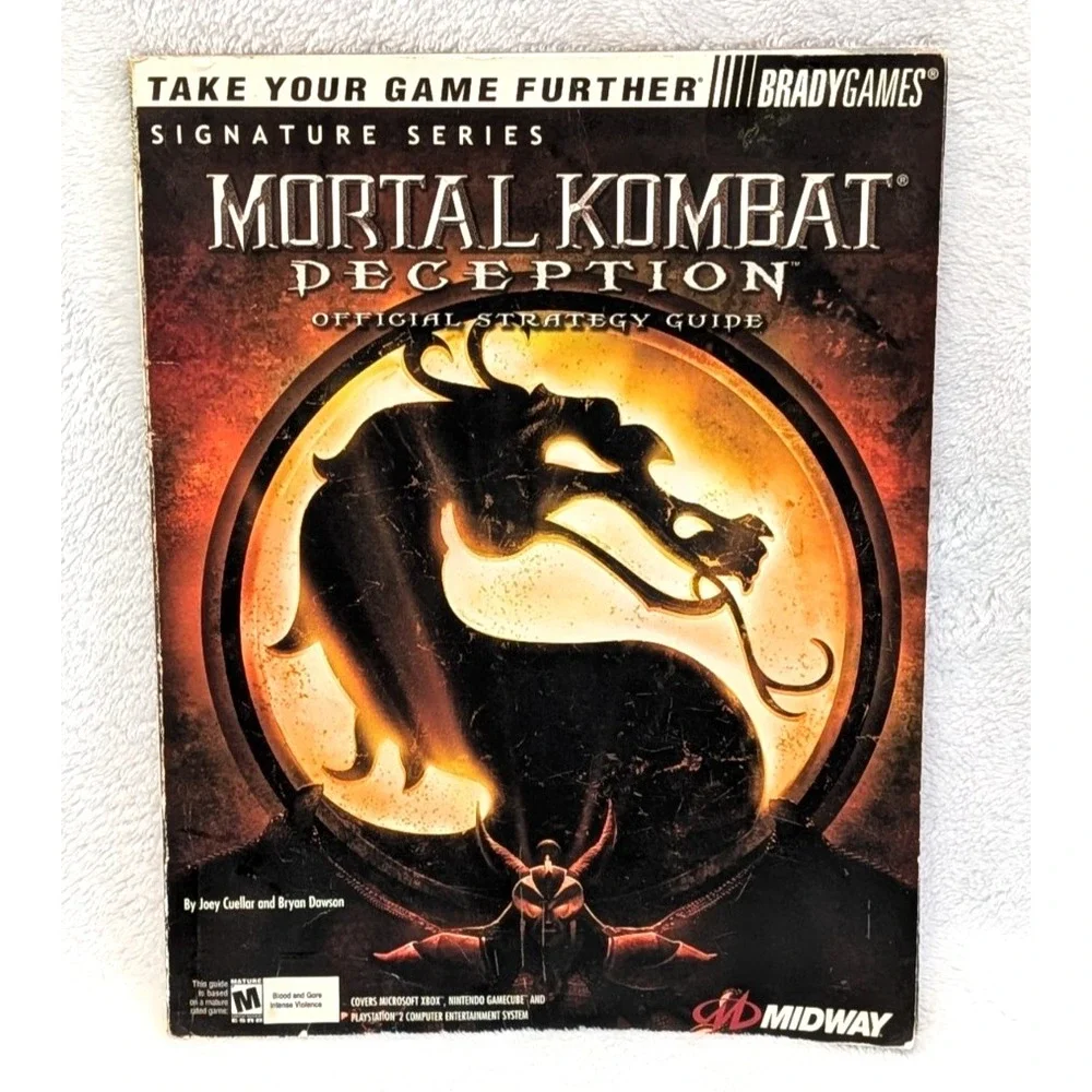 Mortal Kombat: Deception - Strategy Guide - Brady Games W/Poster PS2 Xbox
